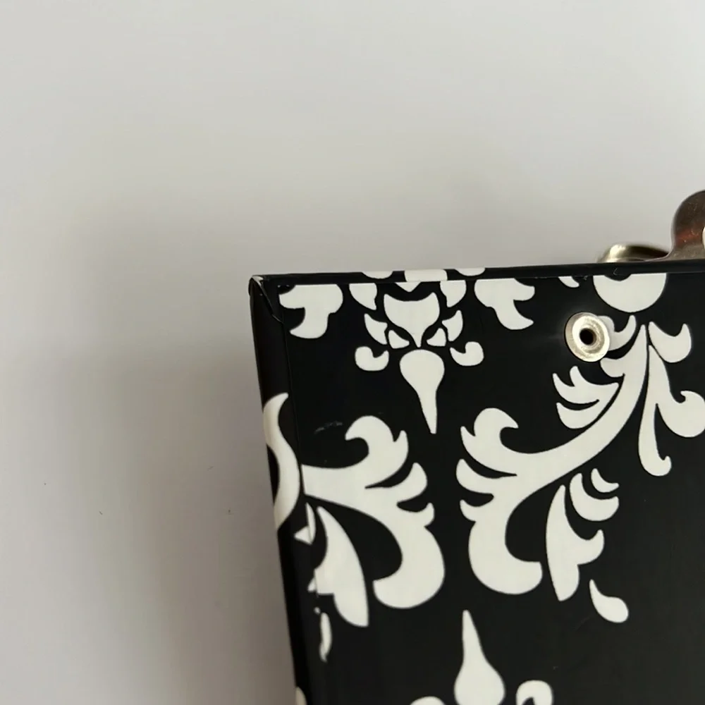Lily McGee Black and White Damask Jeweled 6”x9” Clipboard